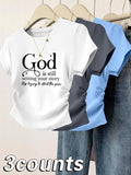 Letter Print Round Neck Casual Short Sleeve Crew Neck Daily Clothes All Seasons Topstyle{N002}2 T-Shirts, Hoodie, Sweatshirt - T-Shirt, Sweatshirt, Hoodie