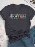 Letter Print Round Neck Casual Short Sleeve Crew Neck Daily Clothes All Seasonsstyle{N002}7 T-Shirts, Hoodie, Sweatshirt - T-Shirt, Sweatshirt, Hoodie