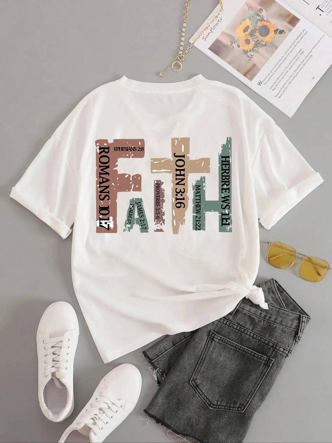 Letter Print Round Neck Casual Short Sleeve Summer Clothes Daily T-Shirts, Hoodie, Sweatshirt - T-Shirt, Sweatshirt, Hoodie