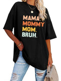 Letter Print Round Neck Short Sleeve Crew Neck Summer Top Casual T-Shirts, Hoodie, Sweatshirt - T-Shirt, Sweatshirt, Hoodie