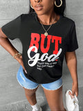 Letter Print Round Neck Summer Clothes Short Sleeve Crew Neck Daily Casual Summer Top T-Shirts, Hoodie, Sweatshirt - T-Shirt, Sweatshirt, Hoodie
