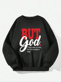 Slogan Print Drop Shoulder Street Casual Crew Neck Daily Fall & Winter Clothes T-Shirts, Hoodie, Sweatshirt - T-Shirt, Sweatshirt, Hoodie