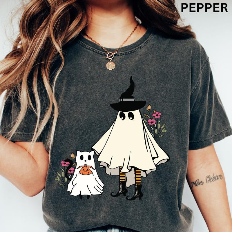 Halloween Cat Shirt Catkin Shirt Cats Shirt Cat Mom Comfort Colors Halloween Shirt Casual Shirt Halloween Halloween Casual Cotton Halloween T-Shirts, Hoodie, Sweatshirt - T-Shirt, Sweatshirt, Hoodie