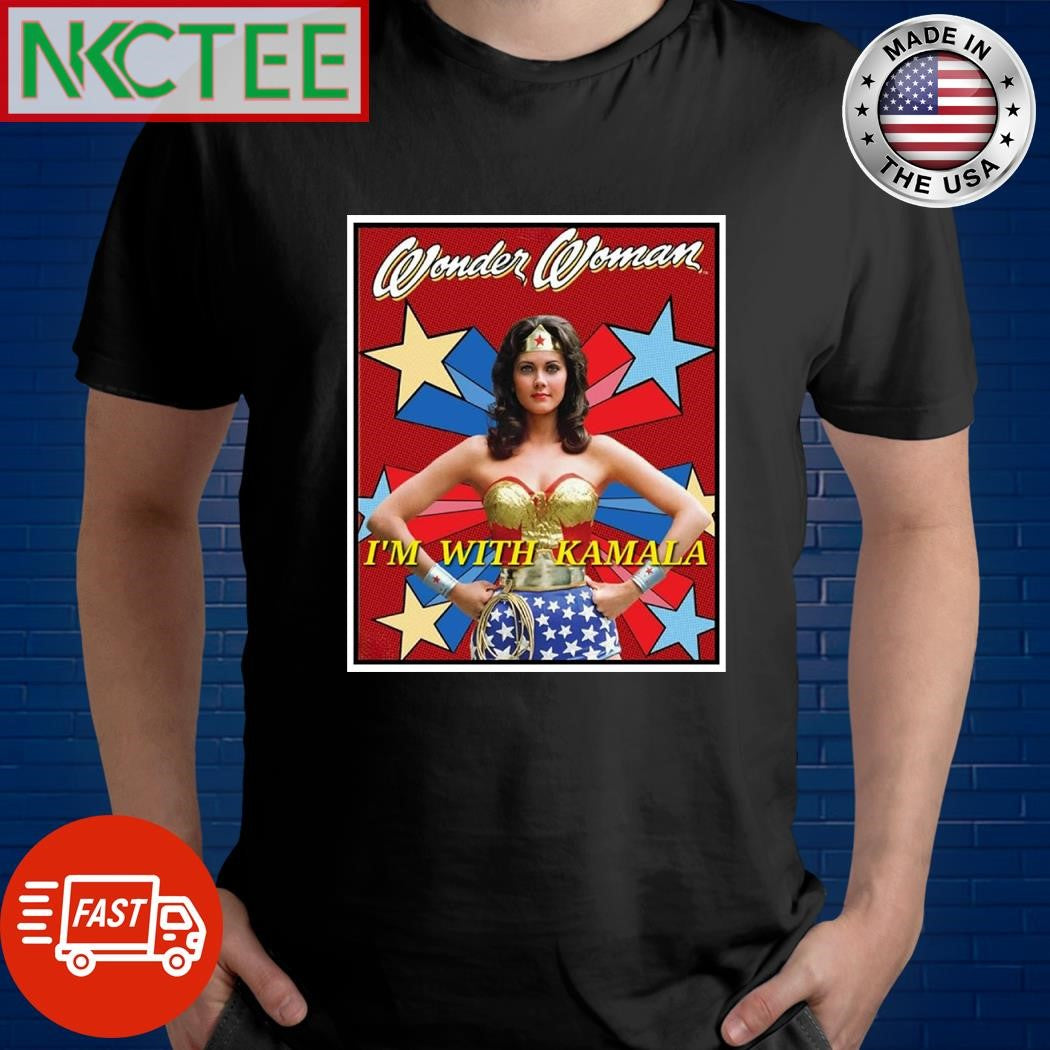 Wonder Woman I’m with Kamala Harris shirt Unisex T-shirt, Sweatshirt, Hoodie, Long Sleeve Tee - T-Shirt, Sweatshirt, Hoodie