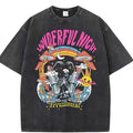 Night Skeleton Butterfly Wave Print Tops Street Loose Wash Menswear Underwear T-Shirts, Hoodie, Sweatshirt - T-Shirt, Sweatshirt, Hoodie