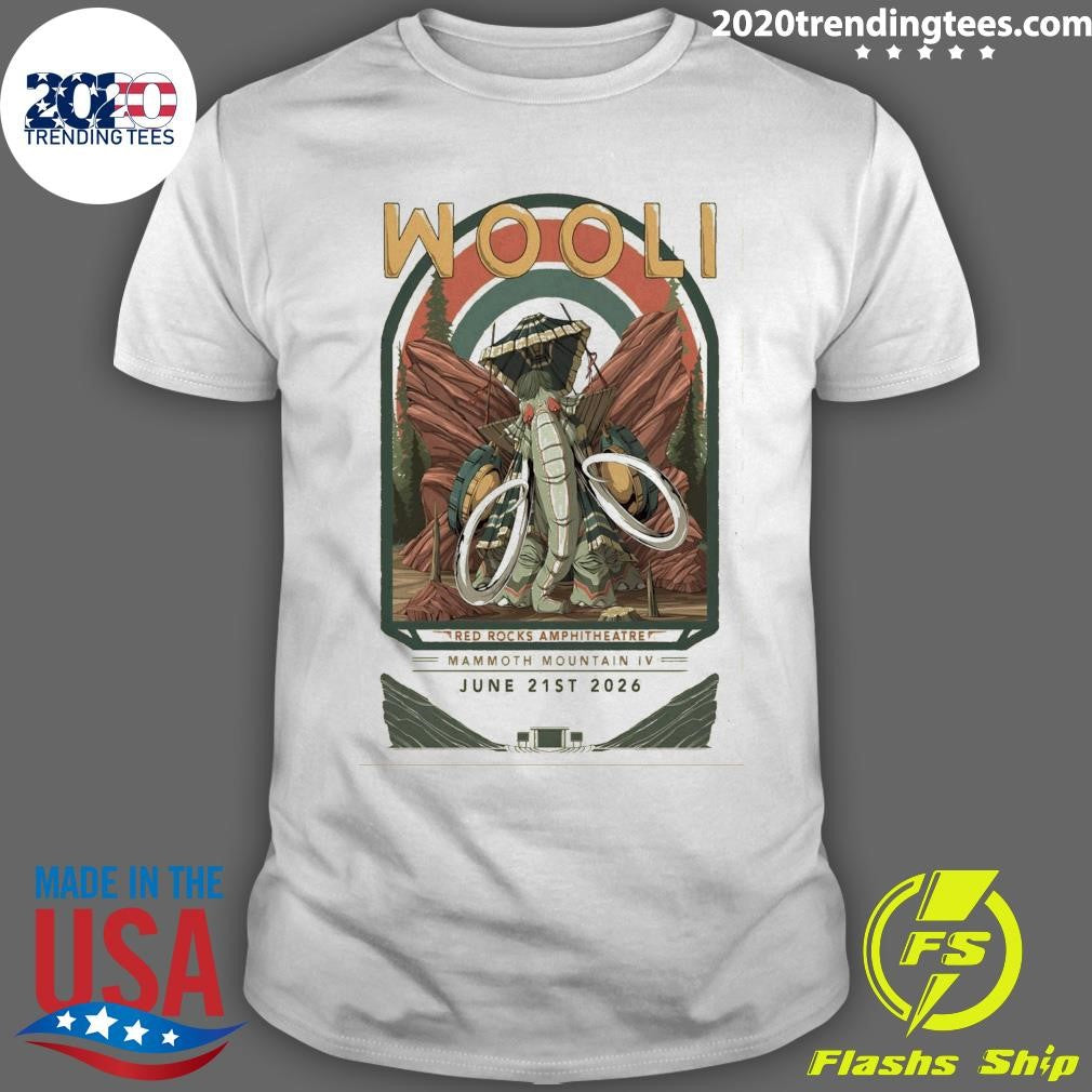 Wooli At Red Rocks Amphitheatre mmth Mountain IV June 21st 2026 Shirt Unisex T-shirt, Sweatshirt, Hoodie, Long Sleeve Tee - T-Shirt, Sweatshirt, Hoodie