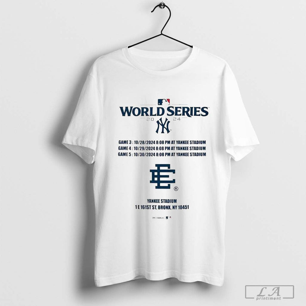 World Series Mlb 2024 New York Yankees Game 3 Game 4 Game 5 At Yankee Stadium Poster Unisex T-shirt, Sweatshirt, Hoodie, Long Sleeve Tee - T-Shirt, Sweatshirt, Hoodie