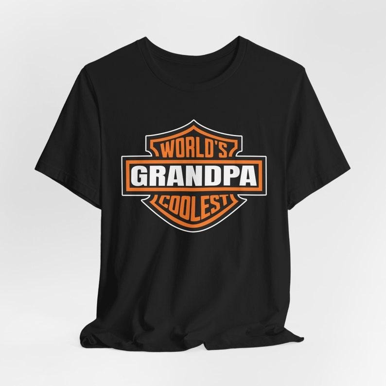 World'S Coolest Grandpa Shirt New Grandpa Announcement Motorcycle Grandpa Funny & Cool Grandpa Womenswear T-Shirts, Hoodie, Sweatshirt - T-Shirt, Sweatshirt, Hoodie