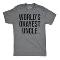 Worlds Okayest Uncle Funny Saying Family Funcle Sarcastic Funny Cool Vintage Light Grey T-Shirts, Hoodie, Sweatshirt - T-Shirt, Sweatshirt, Hoodie