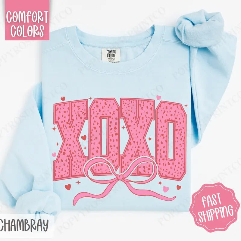 XOXO Comfort Colors Valentine T-Shirts, Hoodie, Sweatshirt - T-Shirt, Sweatshirt, Hoodie