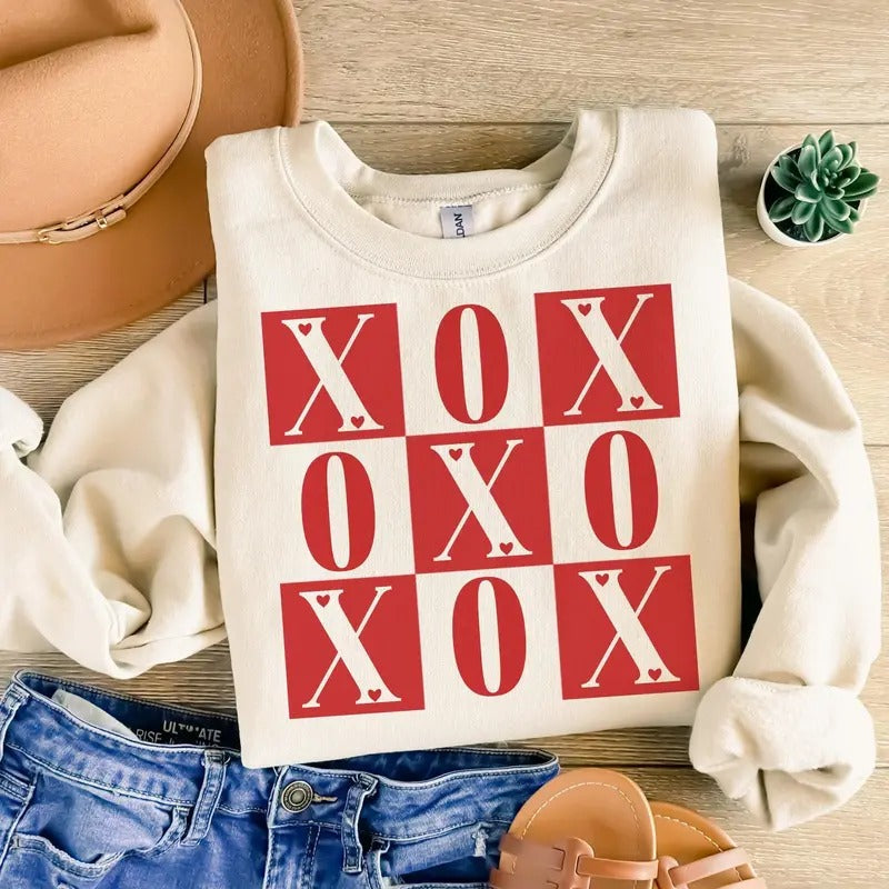 XOXO Retro Valentine Shirt Heart Valentine Bow Heart Xoxo T-Shirts, Hoodie, Sweatshirt - T-Shirt, Sweatshirt, Hoodie