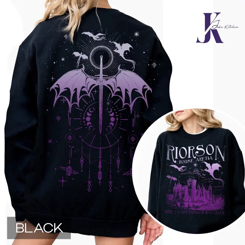 Xaden Riorson House Comfort Colors Shirt Fourth Wing Shirt Dragon Rider Bookish Iron Flame Shirt Basgiath War College Violet Sorrengail Black Womenswear Tops Casual T-Shirts, Hoodie, Sweatshirt - T-Shirt, Sweatshirt, Hoodie