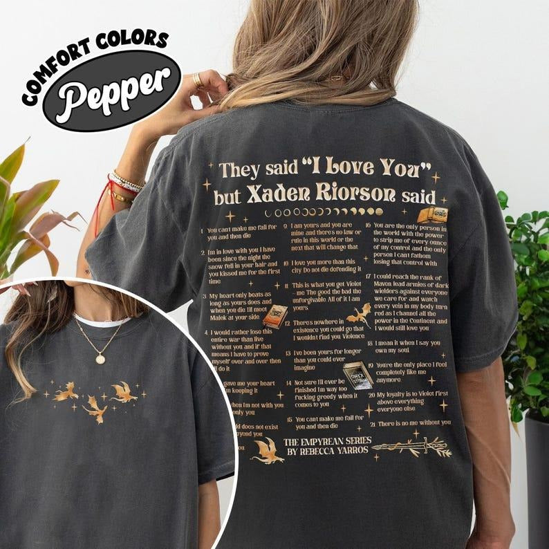 Xaden Riorson Quote Comfort Colors Shirt Fourth Wing Book Quotes Xaddy Shirt I Love You Book Quotes Romantasy Book T-Shirts, Hoodie, Sweatshirt - T-Shirt, Sweatshirt, Hoodie