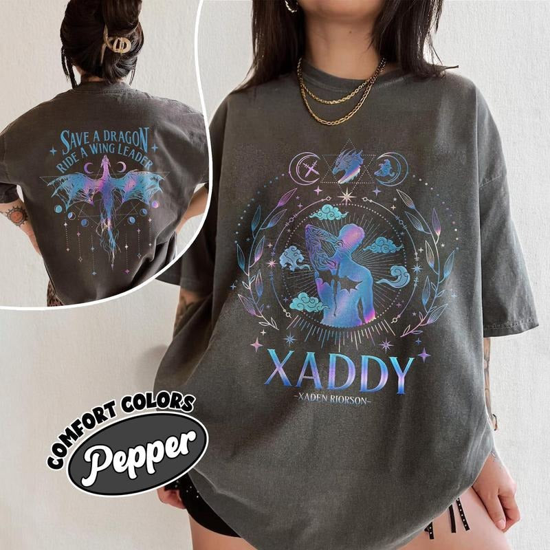Xaden Riorson Shirt Digital Download Xaddy Shirt Xaden Fourth Wing Fan Onyx Storm Shirt Clipart Dragon Rider 2 Sided T-Shirts, Hoodie, Sweatshirt - T-Shirt, Sweatshirt, Hoodie
