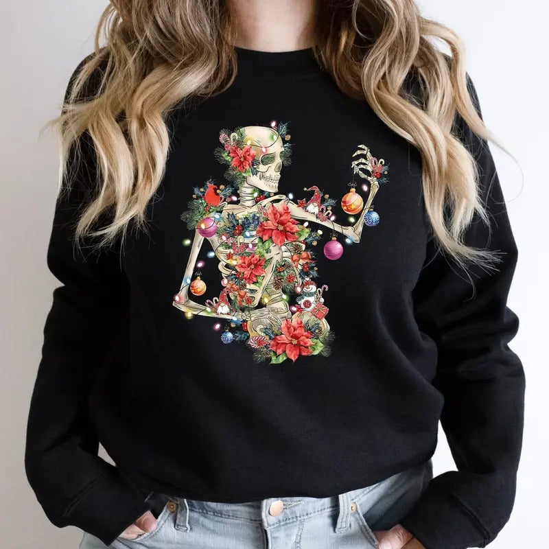 Xmas Skeleton Skeleton Santa Xmas Shirt T-Shirts, Hoodie, Sweatshirt - T-Shirt, Sweatshirt, Hoodie