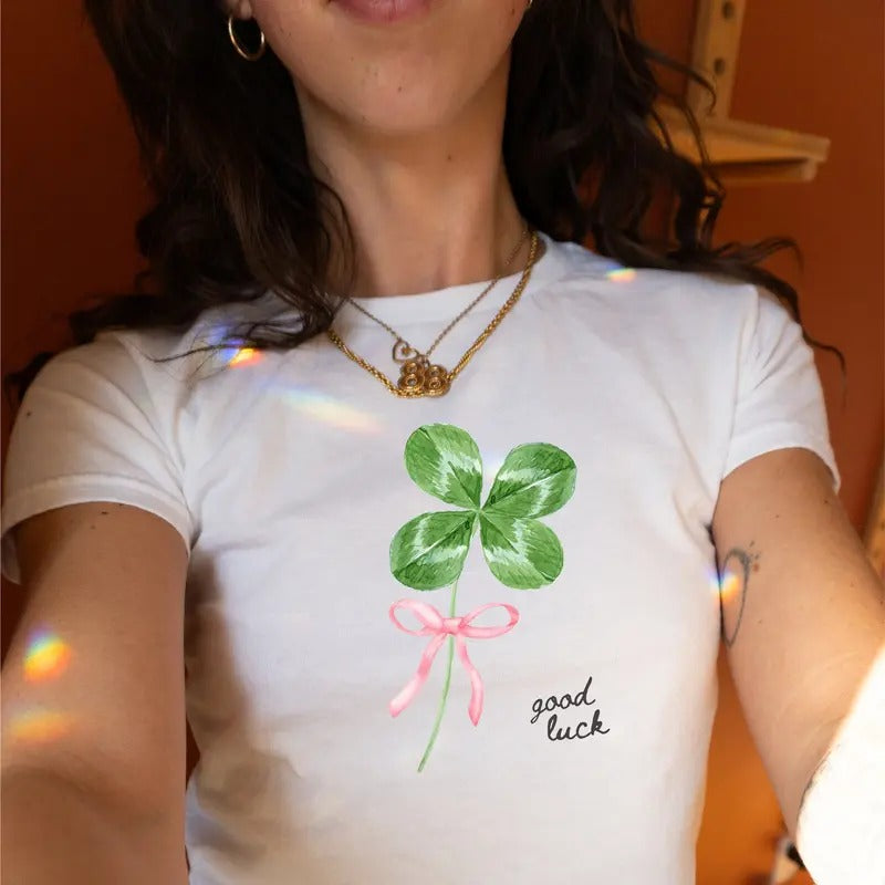 Y2k Baby Coquette Top St Patricks Day Baby St Patricks T-Shirts, Hoodie, Sweatshirt - T-Shirt, Sweatshirt, Hoodie