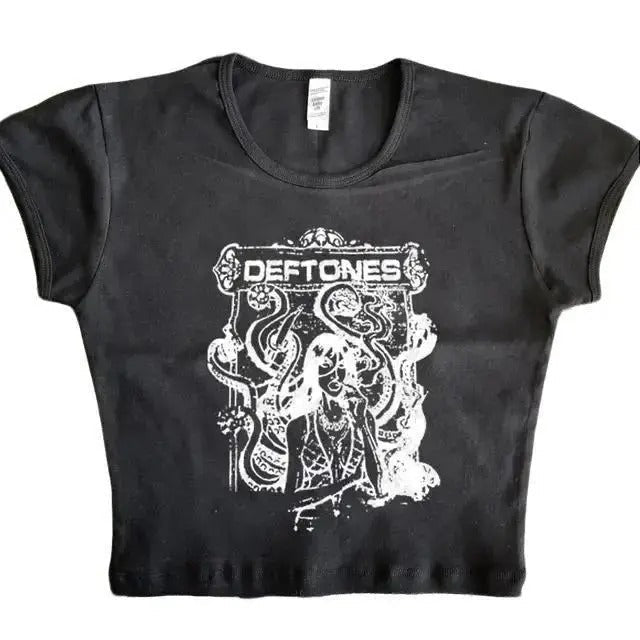 Y2k Clothes Gothic Emo Girl Baby Vintage Letter Print Casual Short Sleeve T-Shirts, Hoodie, Sweatshirt - T-Shirt, Sweatshirt, Hoodie