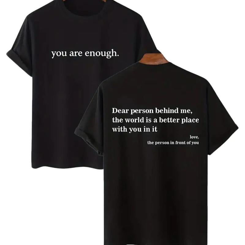 YOU ARE ENOUGH Sleeve Cotton Casual Menswear T-Shirts, Hoodie, Sweatshirt - T-Shirt, Sweatshirt, Hoodie