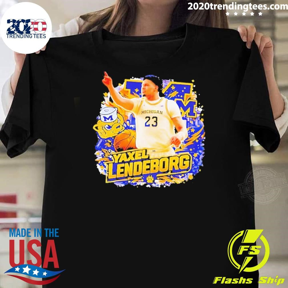 Yaxel Lendeborg Michigan Wolverines Basketball Vintage Shirt Unisex T-shirt, Sweatshirt, Hoodie, Long Sleeve Tee - T-Shirt, Sweatshirt, Hoodie