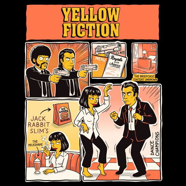Yellow Fiction Unisex T-shirt, Sweatshirt, Hoodie, Long Sleeve Tee - T-Shirt, Sweatshirt, Hoodie