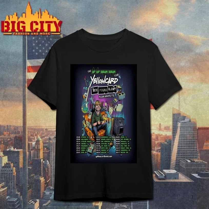 Yellowcard 2026 The UP Up Down Down Tour Poster shirt Unisex T-shirt, Sweatshirt, Hoodie, Long Sleeve Tee - T-Shirt, Sweatshirt, Hoodie