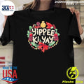 Yippee Ki-Yay Winter Black Cartoon Christmas Humorous Festive Shirt Unisex T-shirt, Sweatshirt, Hoodie, Long Sleeve Tee - T-Shirt, Sweatshirt, Hoodie
