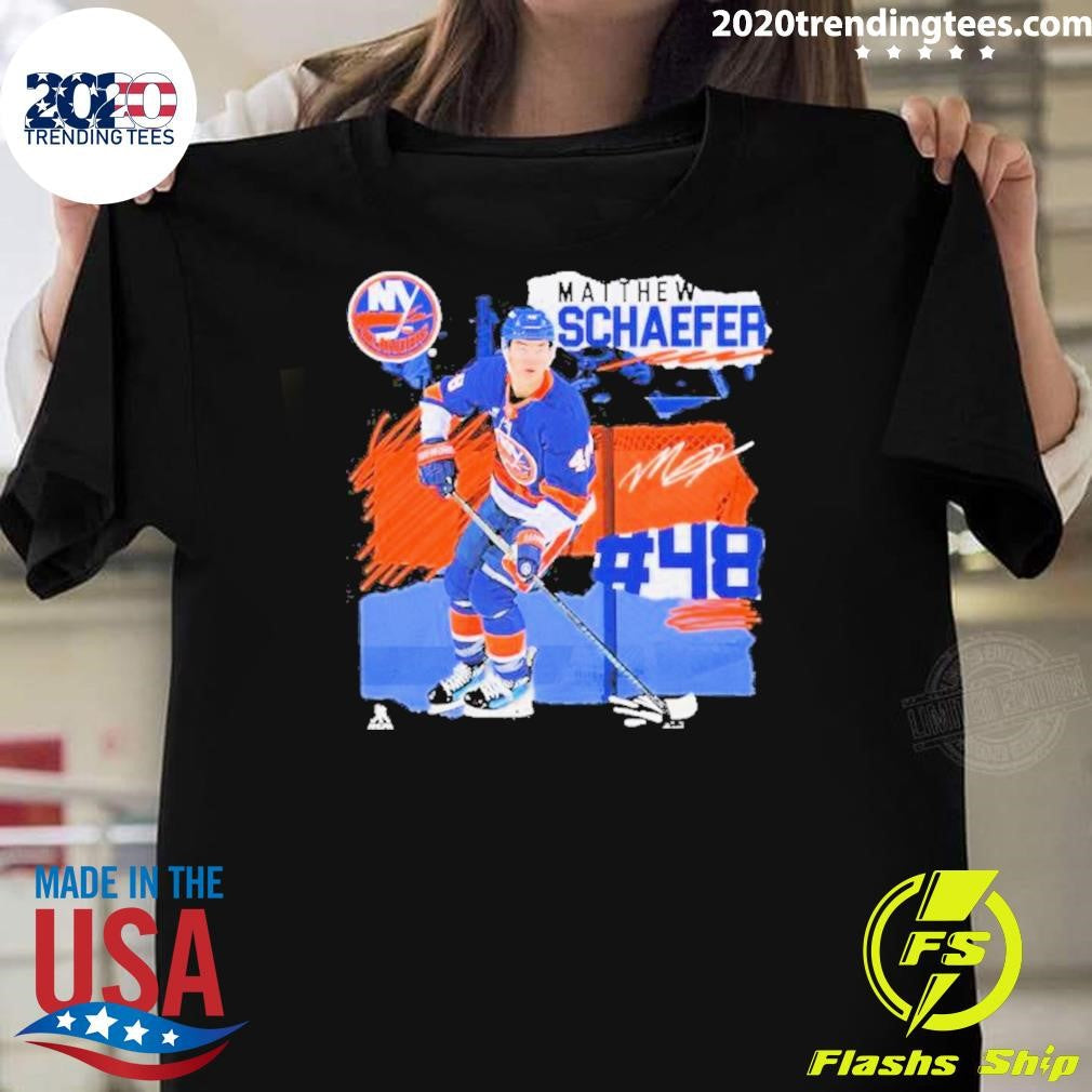 York Islanders Matthew Schaefer Fresh Ice Shirt Unisex T-shirt, Sweatshirt, Hoodie, Long Sleeve Tee - T-Shirt, Sweatshirt, Hoodie