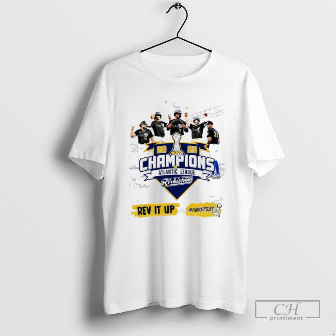 York Revolution 2025 Atlantic League Champions Rev It Up T Shirts Unisex T-shirt, Sweatshirt, Hoodie, Long Sleeve Tee - T-Shirt, Sweatshirt, Hoodie