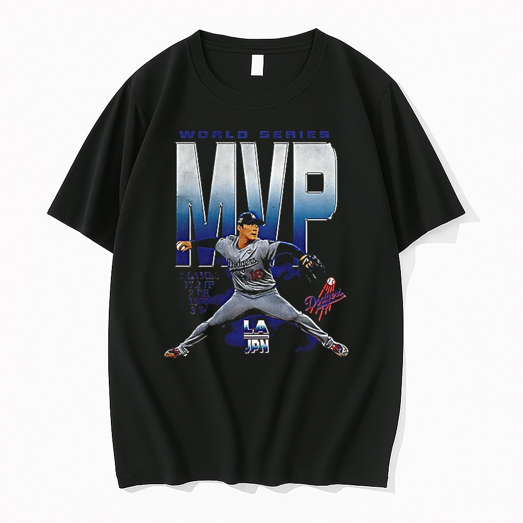 Yoshinobu Yamamoto Los Angeles Dodgers World Series Mvp 2025 Tshirts Sweater Unisex T-shirt, Sweatshirt, Hoodie, Long Sleeve Tee - T-Shirt, Sweatshirt, Hoodie