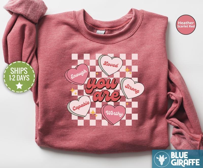 You Are Enough Heart Heart T-Shirts, Hoodie, Sweatshirt - T-Shirt, Sweatshirt, Hoodie