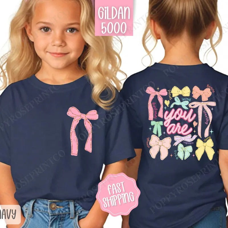 You Are Shirt Coquette Bow Children'S Shirt Religious Gildan T-Shirts, Hoodie, Sweatshirt - T-Shirt, Sweatshirt, Hoodie