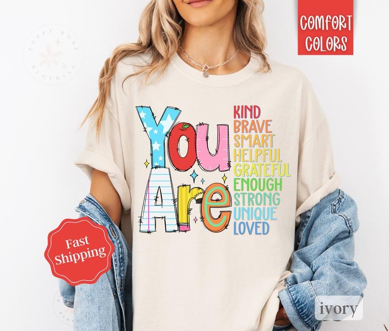 You Are Kind Teacher Shirt Comfort Colors Teacher Teacher T-Shirts, Hoodie, Sweatshirt - T-Shirt, Sweatshirt, Hoodie