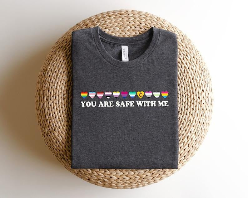 You Are Safe Me Shirt LGBT Friendly Shirt LGBT Support Shirt Rainbow Shirt LGBT Heart Shirts Pride Pride Flag Shirt 02 T-Shirts, Hoodie, Sweatshirt - T-Shirt, Sweatshirt, Hoodie