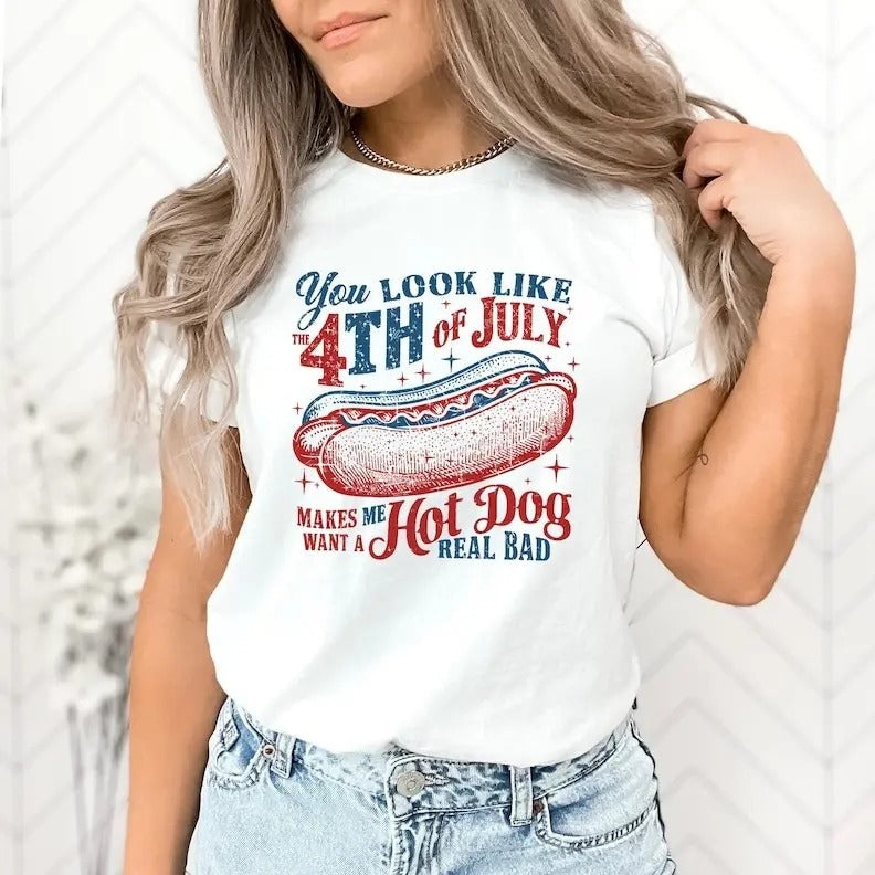 You Like 4th July Funny 4th July Hot Dog Lover Shirt Makes Me Want Hot Dog Real Bad Shirt Trending Shirt Short Sleeve T-Shirts, Hoodie, Sweatshirt - T-Shirt, Sweatshirt, Hoodie
