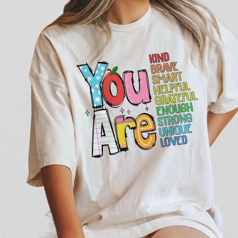You Are Kind Back School Teacher Shirt First Day School Shirt Teach Love Inspire Teacher Rainbow Pencil Teacher School 1st Day School Retro Comfort Rainbow Shirt Kindergarten Teacher New Teacher Top T-Shirts, Hoodie, Sweatshirt - T-Shirt, Sweatshirt, Hoodie