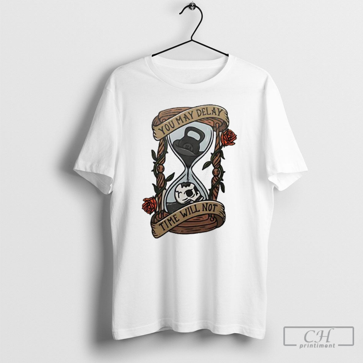 You May Delay Time Will Not Hourglass Graphic Shirt Sweater Unisex T-shirt, Sweatshirt, Hoodie, Long Sleeve Tee - T-Shirt, Sweatshirt, Hoodie