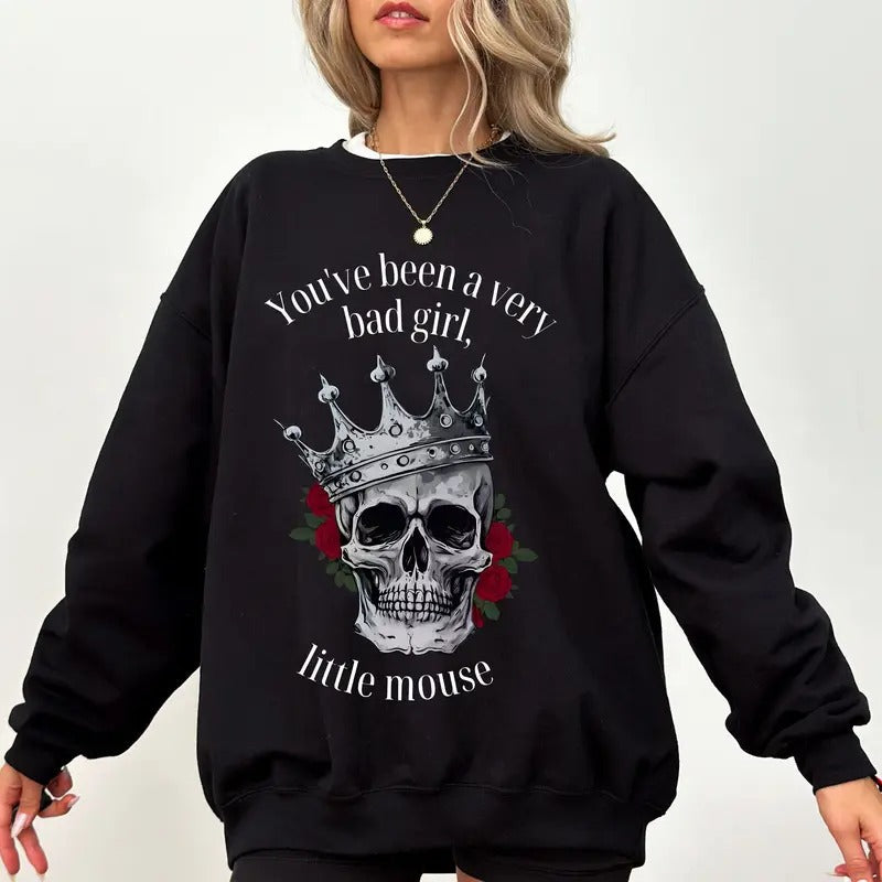 You'Re Been Very Bad Girl Little Mouse Haunting Adeline Zade Meadows Dark Romance Shirt HD Carlton Smut Reader Bookstagram Booktok Bookish Soft Comfort Long Sleeves Fabric T-Shirts, Hoodie, Sweatshirt - T-Shirt, Sweatshirt, Hoodie
