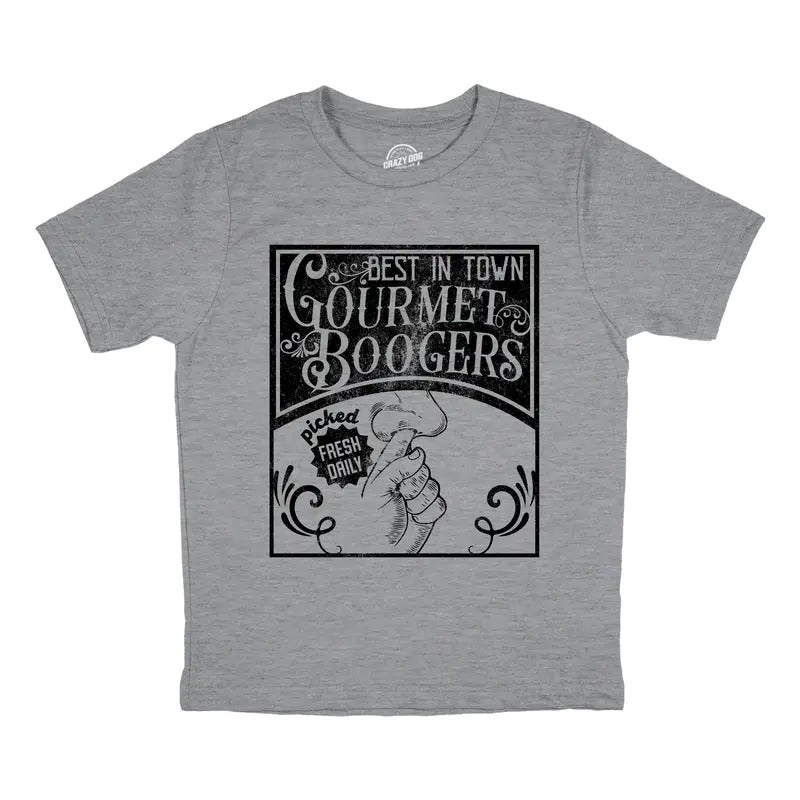 Gourmet Boogers Funny Nose Picking Joke Funny Funny Sarcastic Short Sleeve Novelty Light Grey T-Shirts, Hoodie, Sweatshirt - T-Shirt, Sweatshirt, Hoodie