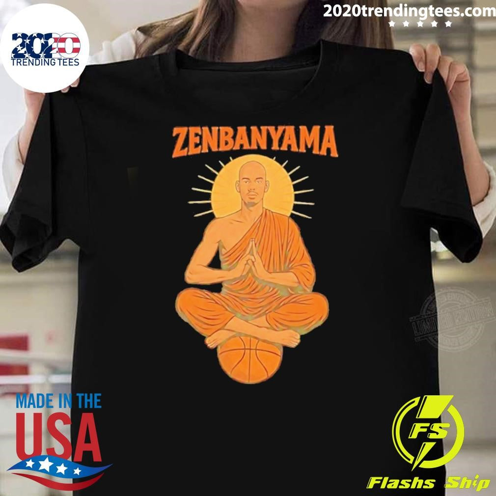 Zenbanyama Victor Wembanyama Monk Parody Logo Shirt Unisex T-shirt, Sweatshirt, Hoodie, Long Sleeve Tee - T-Shirt, Sweatshirt, Hoodie