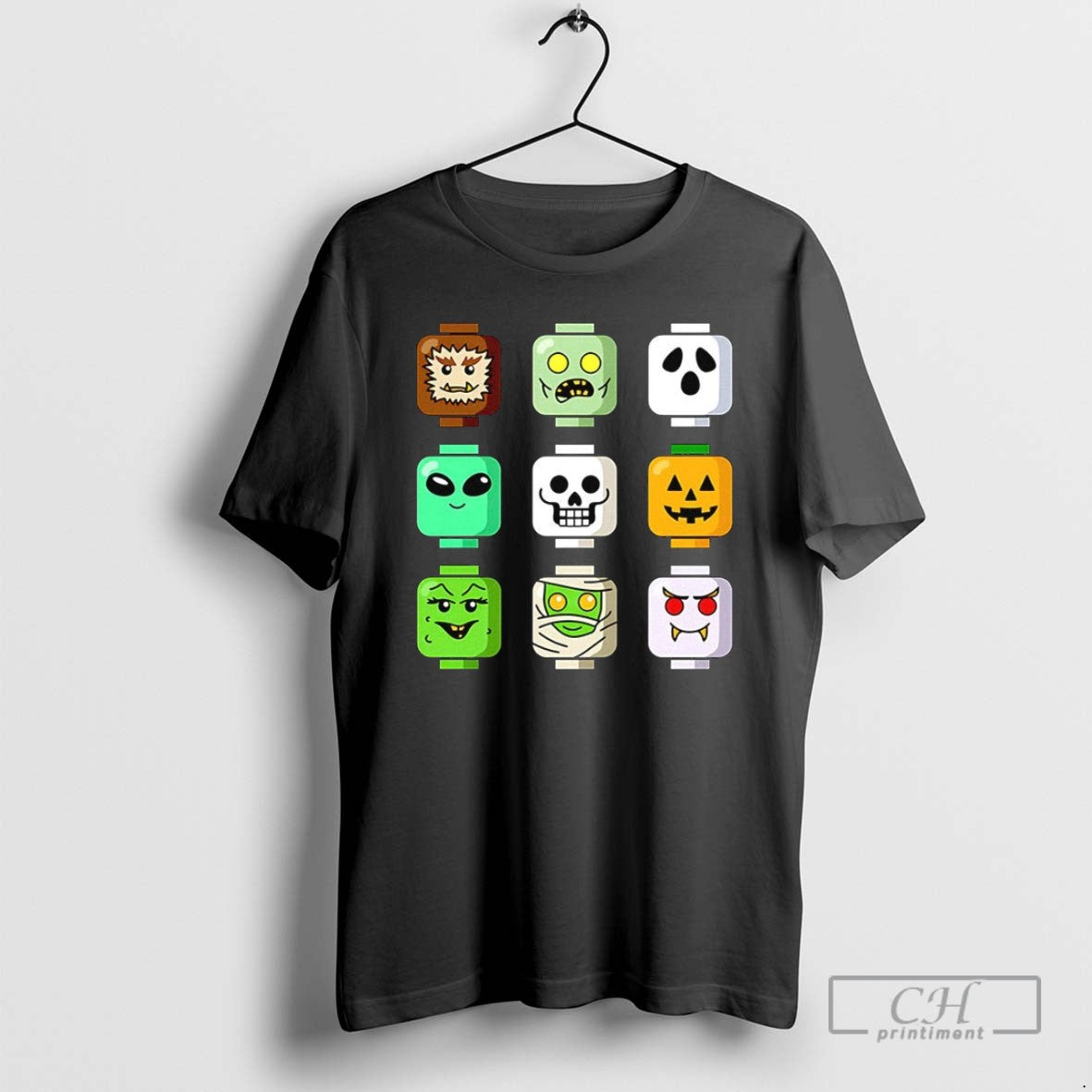 Zombie Block Heads Halloween T Shirts Unisex T-shirt, Sweatshirt, Hoodie, Long Sleeve Tee - T-Shirt, Sweatshirt, Hoodie