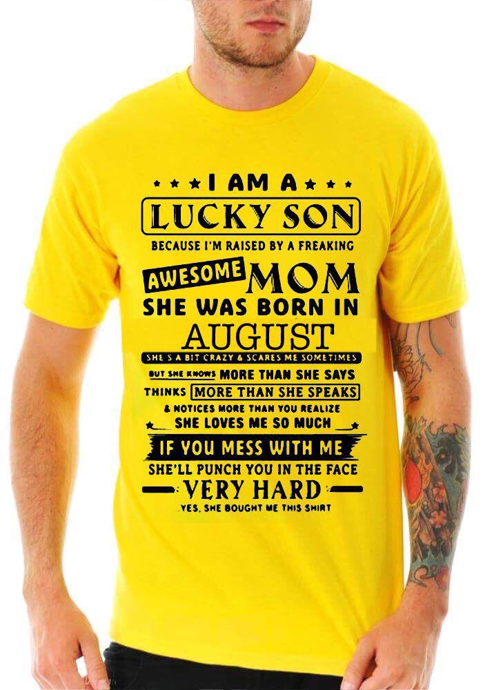 I Am Lucky Son Half Sleeve Yellow T-Shirts, Hoodie, Sweatshirt - T-Shirt, Sweatshirt, Hoodie