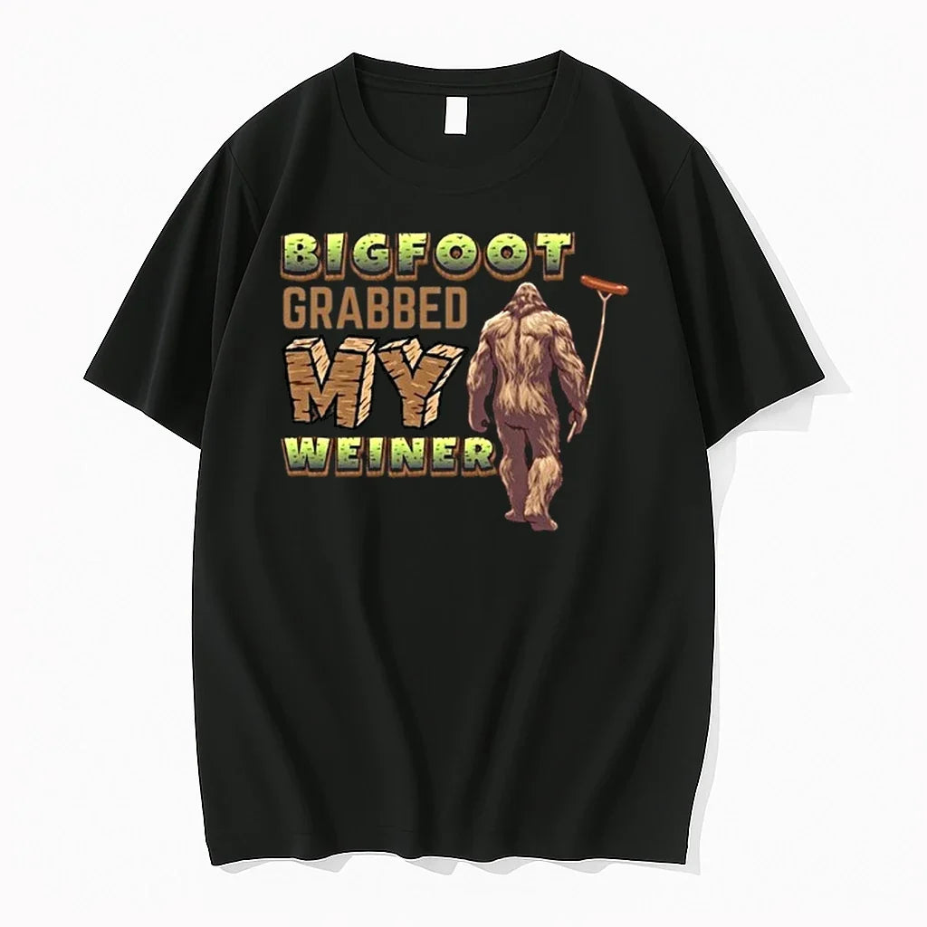 Bigfoot Frabbed My Weiner 0 Tshirts Sweater Unisex T-shirt, Sweatshirt, Hoodie, Long Sleeve Tee - T-Shirt, Sweatshirt, Hoodie