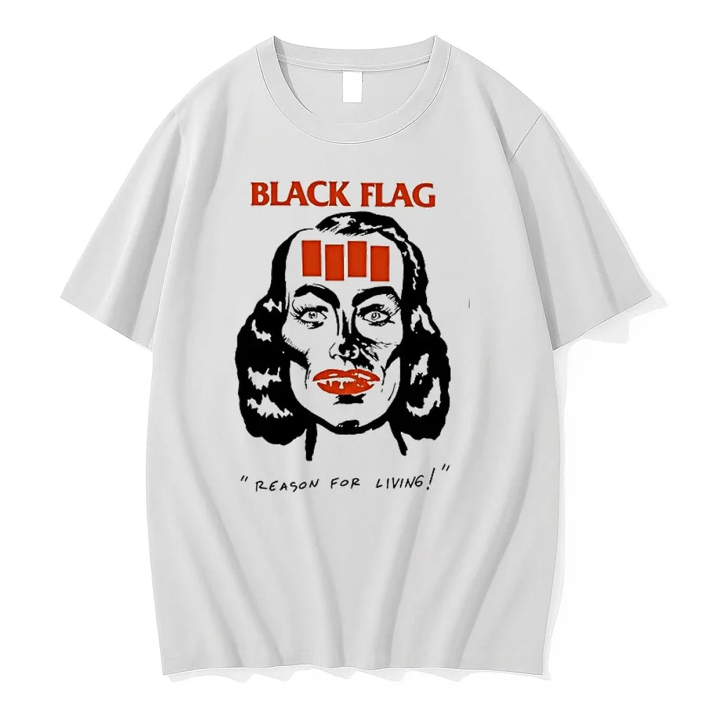 Black Flag Reason For Living Rare 80s Vintage 0 Tshirts Sweater Unisex T-shirt, Sweatshirt, Hoodie, Long Sleeve Tee - T-Shirt, Sweatshirt, Hoodie