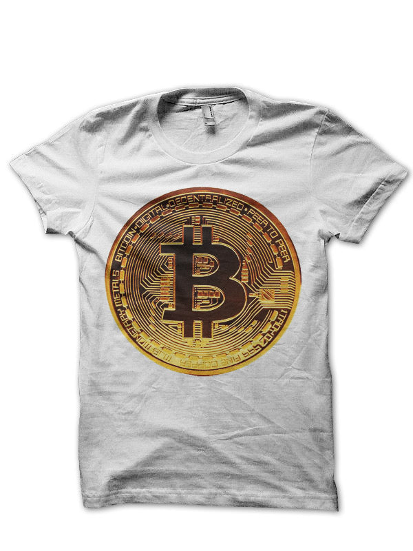 Bitcoin White Half Sleeve T-Shirts, Hoodie, Sweatshirt - T-Shirt, Sweatshirt, Hoodie