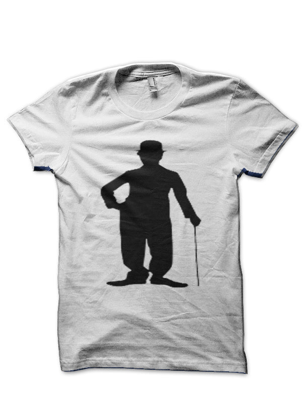 Charlie Chaplin Silhouette White T-Shirts, Hoodie, Sweatshirt - T-Shirt, Sweatshirt, Hoodie