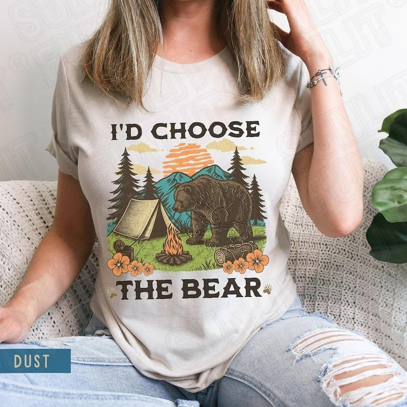 D Choose Bear Shirt Rights Bear Vs Man Shirt Female Empowerment Tik Tok Shirt Man Bear Tiktok T-Shirts, Hoodie, Sweatshirt - T-Shirt, Sweatshirt, Hoodie