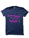One More Wine Half Sleeve Navy Blue T-Shirts, Hoodie, Sweatshirt - T-Shirt, Sweatshirt, Hoodie
