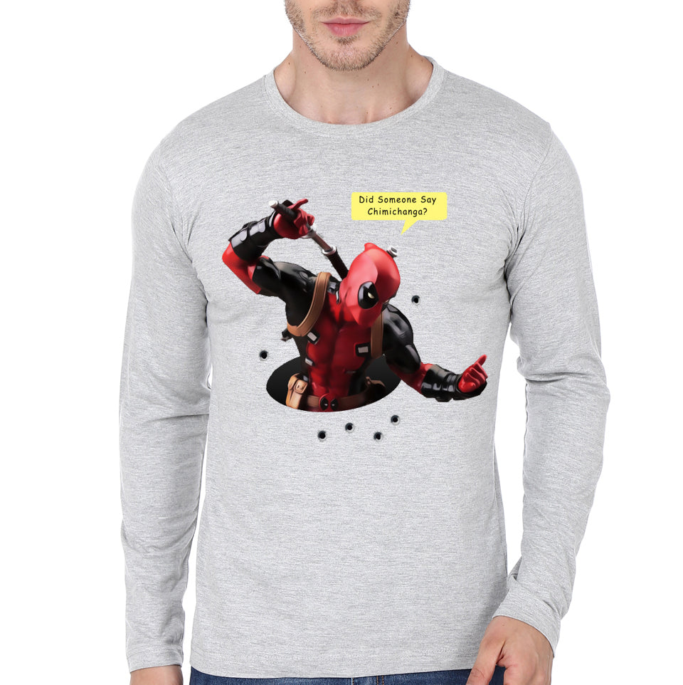 Deadpool Grey Full Sleeve T-Shirts, Hoodie, Sweatshirt - T-Shirt, Sweatshirt, Hoodie