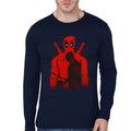 Deadpool Navy Blue Full Sleeve T-Shirts, Hoodie, Sweatshirt - T-Shirt, Sweatshirt, Hoodie