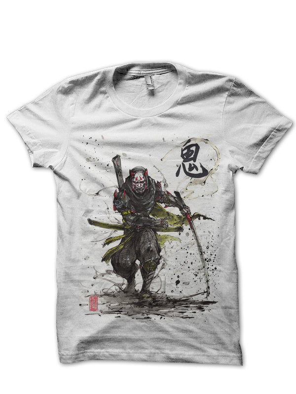 Demon Samurai Half Sleeve White T-Shirts, Hoodie, Sweatshirt - T-Shirt, Sweatshirt, Hoodie
